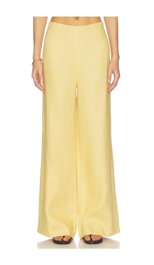 faithfull the brand syna pant in yellow.