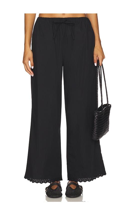 faithfull the brand tove pant in black.