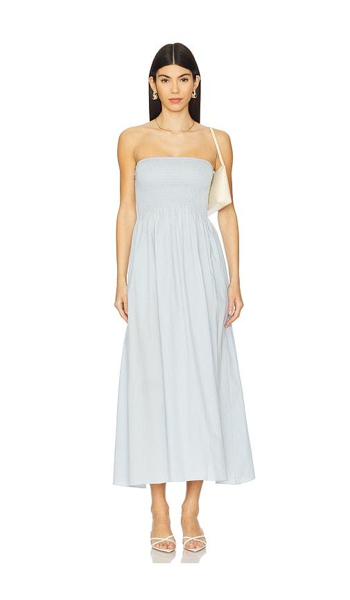 faithfull the brand x revolve madella midi dress in baby blue.
