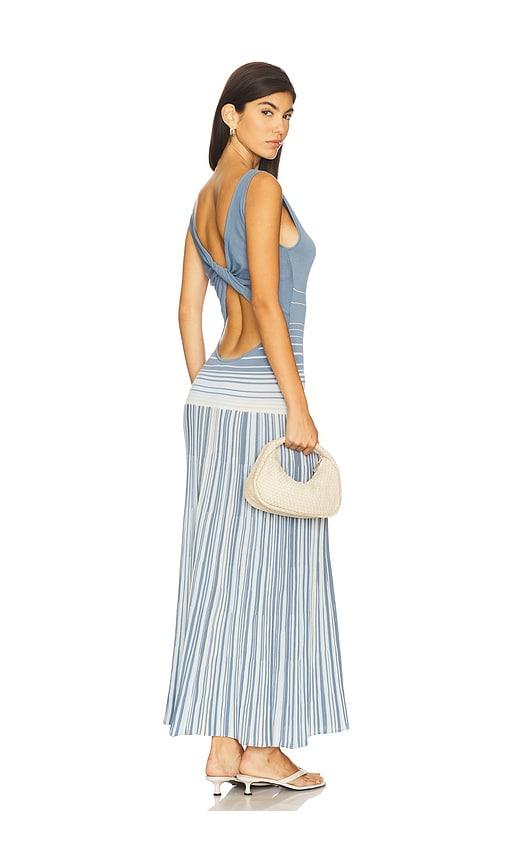 faithfull the brand xyla maxi dress in slate.