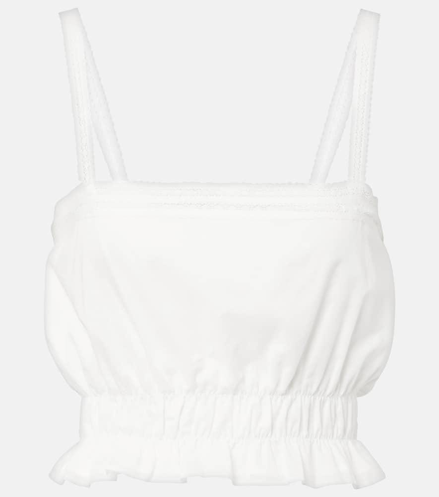 faithfull venta cropped cotton top