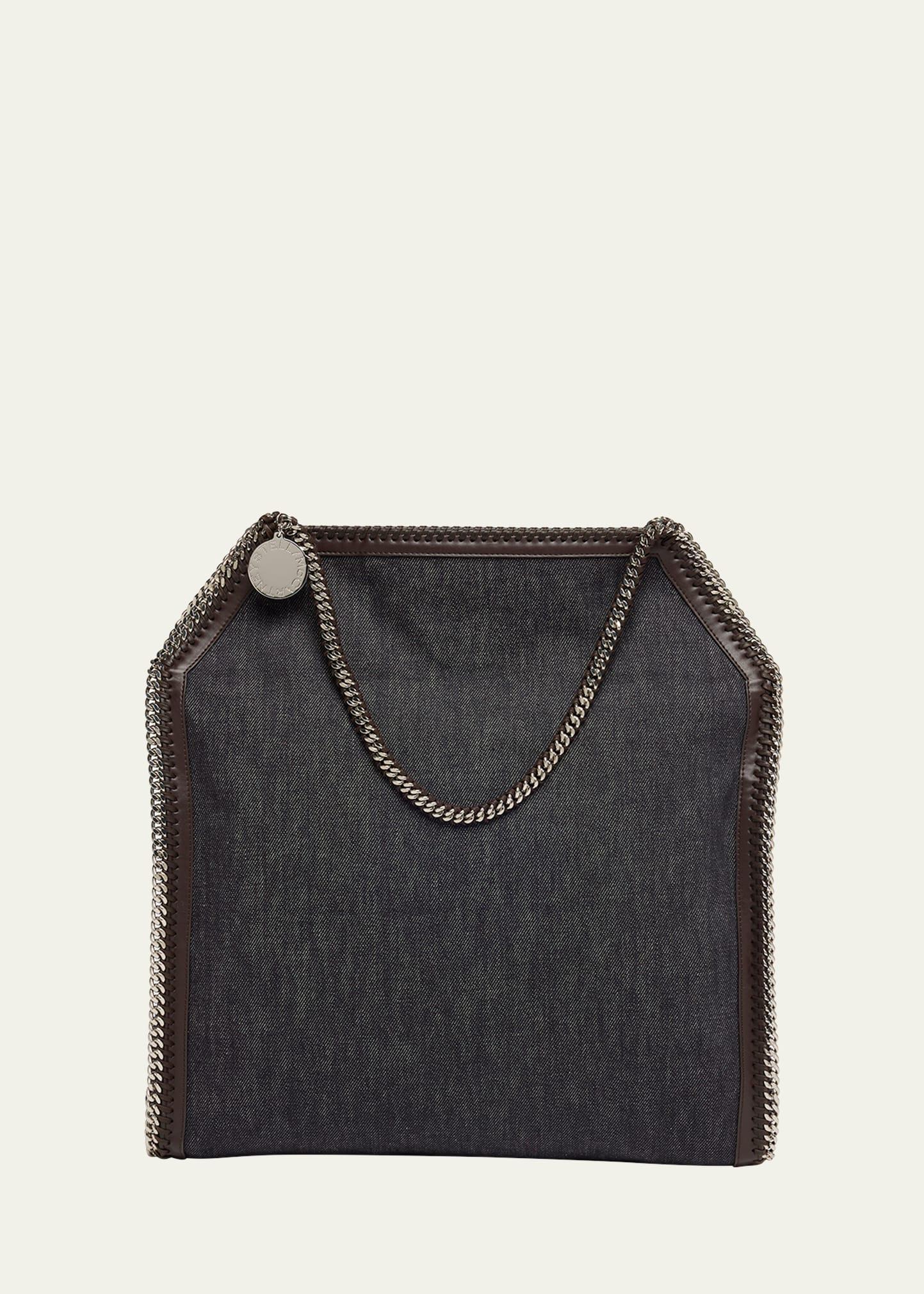 falabella babybella denim wash and alter mat top handle bag