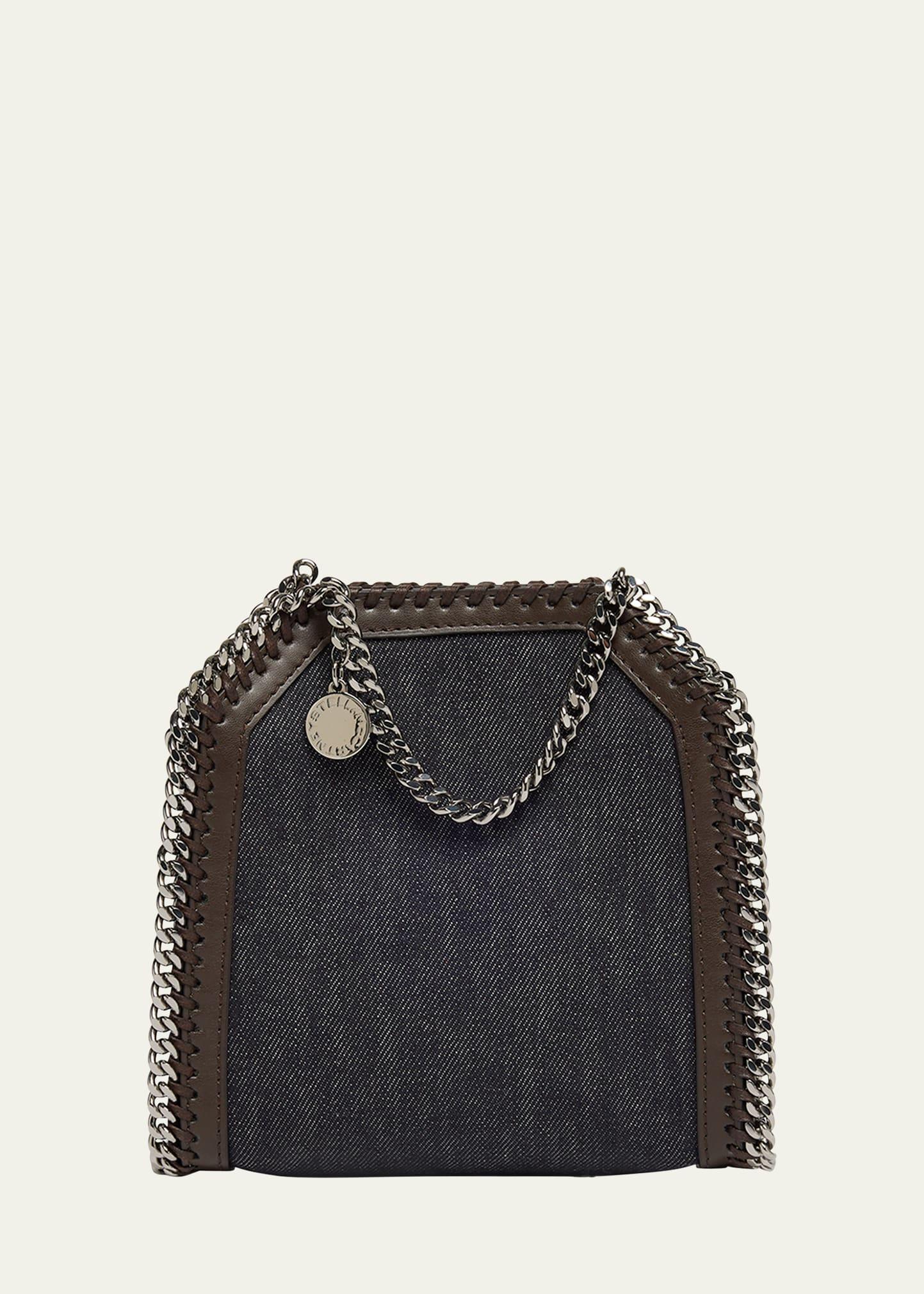 falabella tiny denim wash and alter mat crossbody bag
