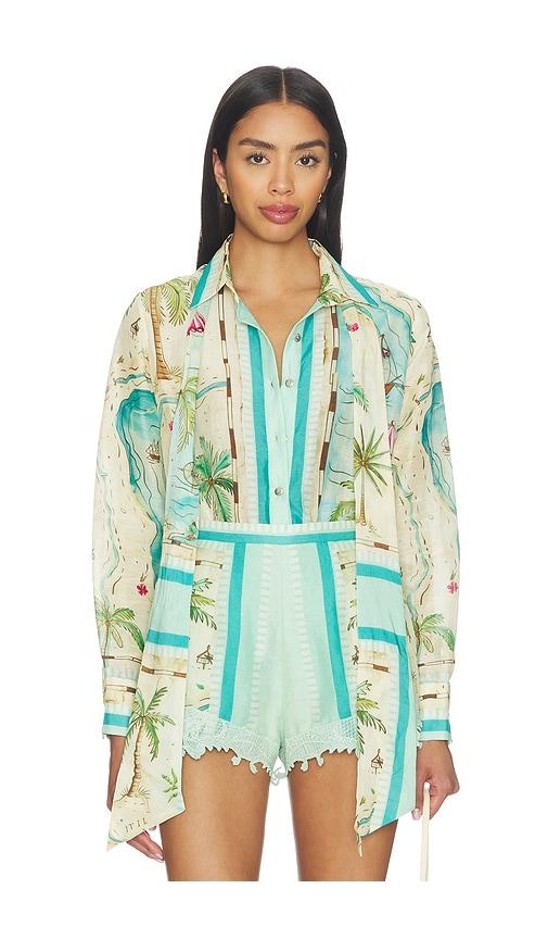 falguni shane peacock blouse in mint,blue.