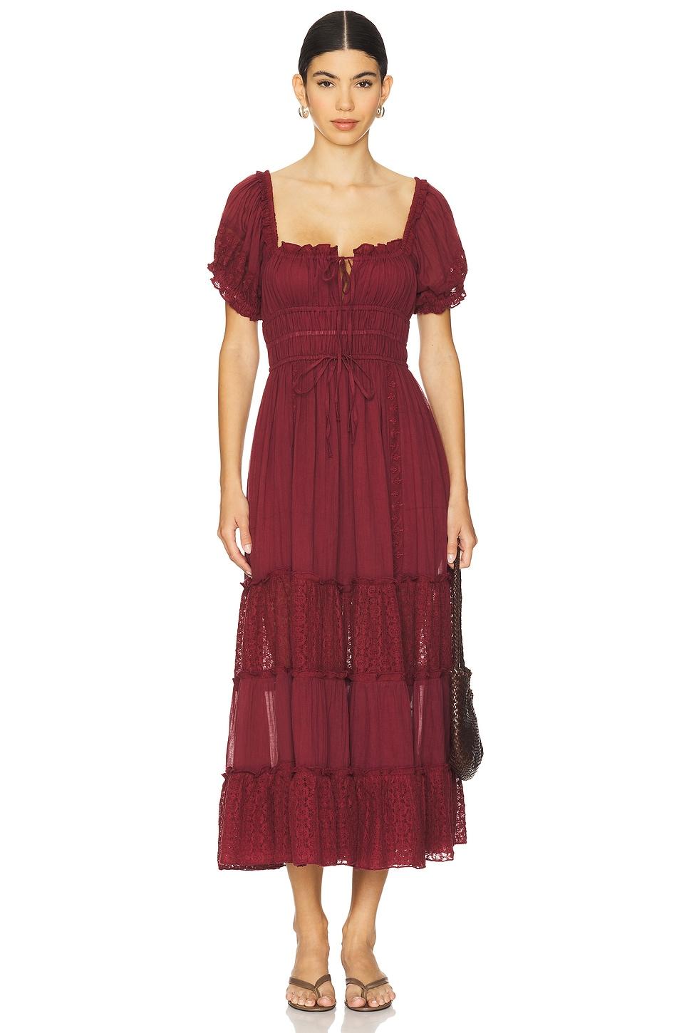 falling sun midi dress