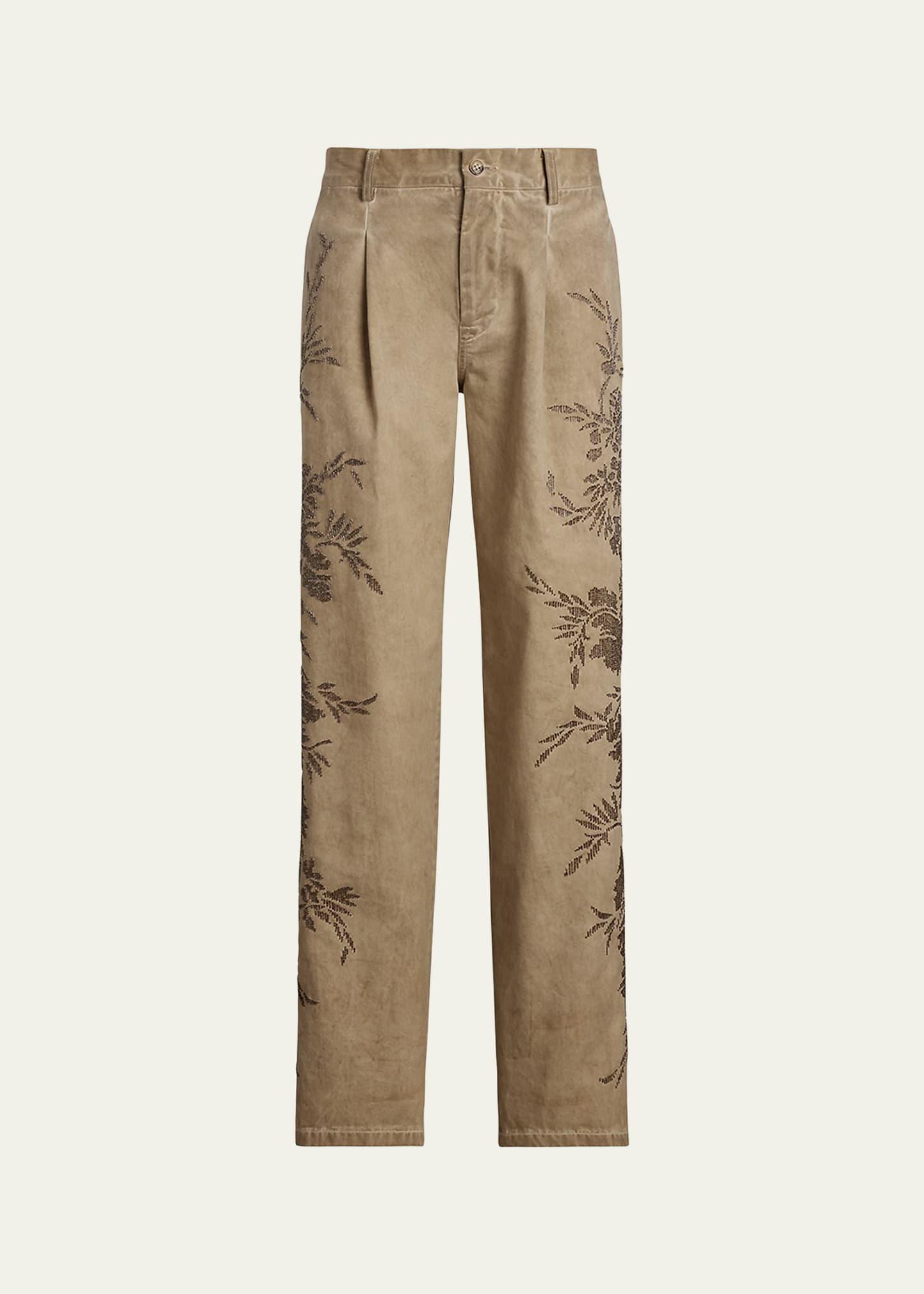 fallon embellished cotton chino pants