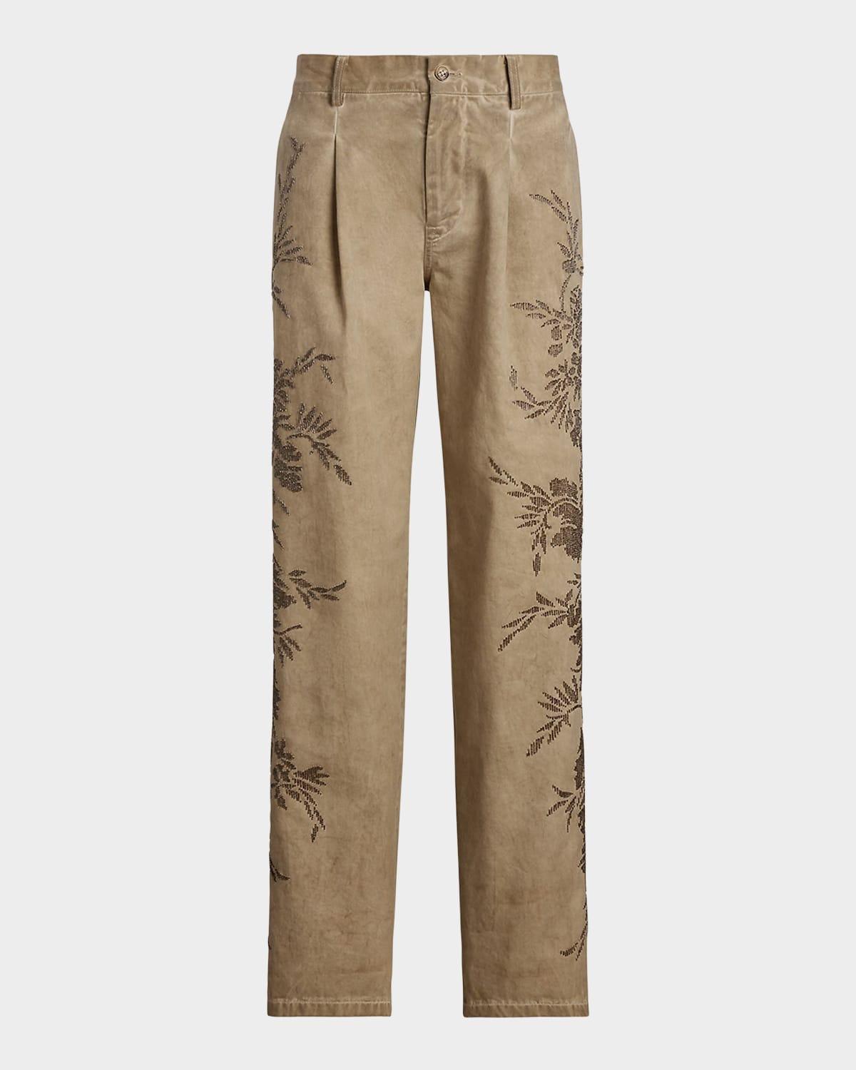 fallon embellished cotton chino pants