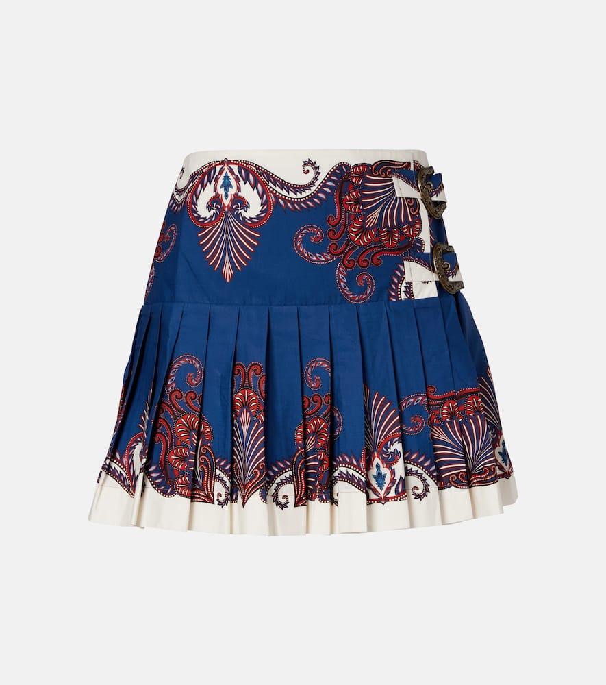 farm rio arabesque scarf cotton miniskirt