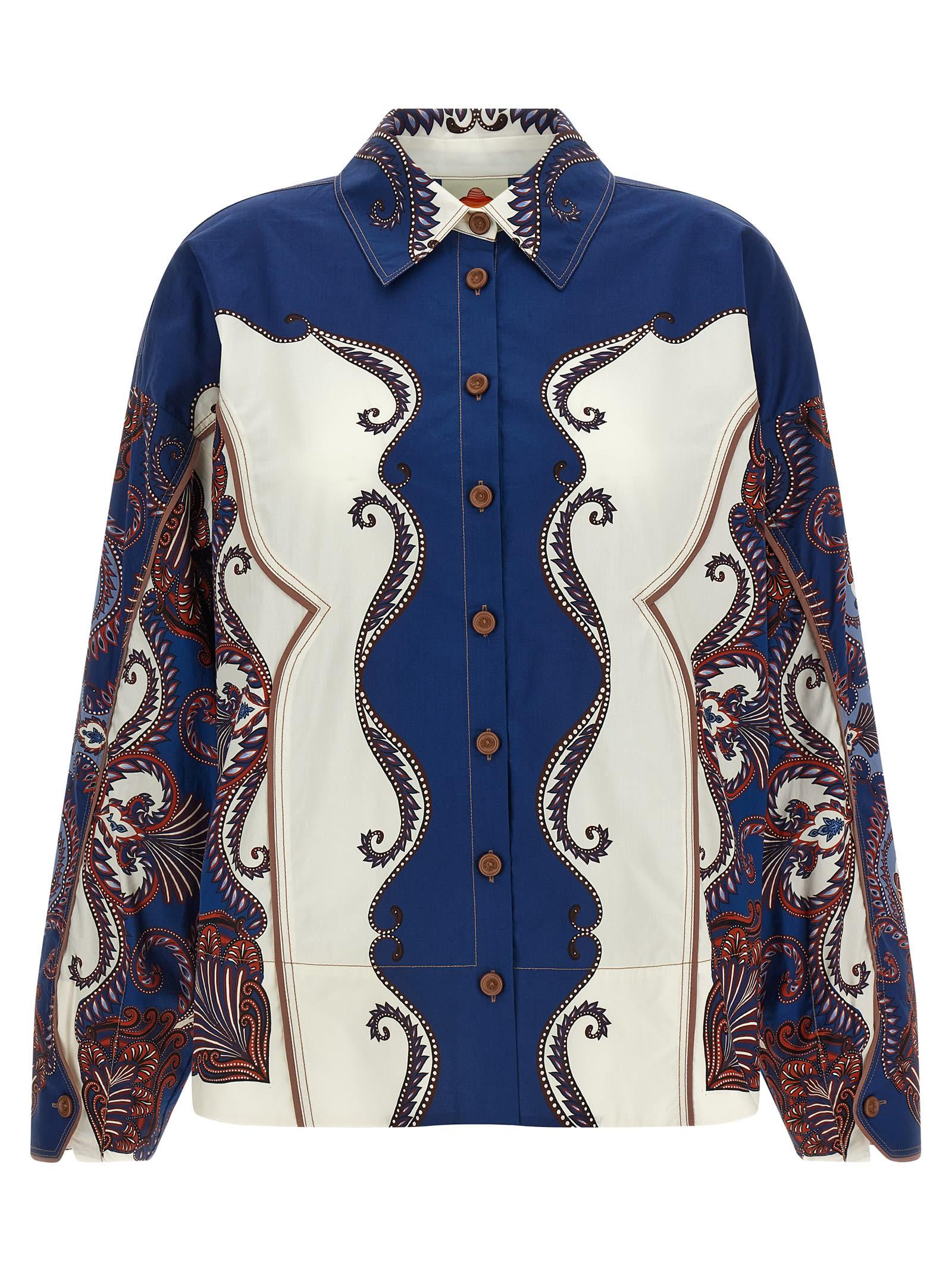 farm rio arabesque scarf sand shirt