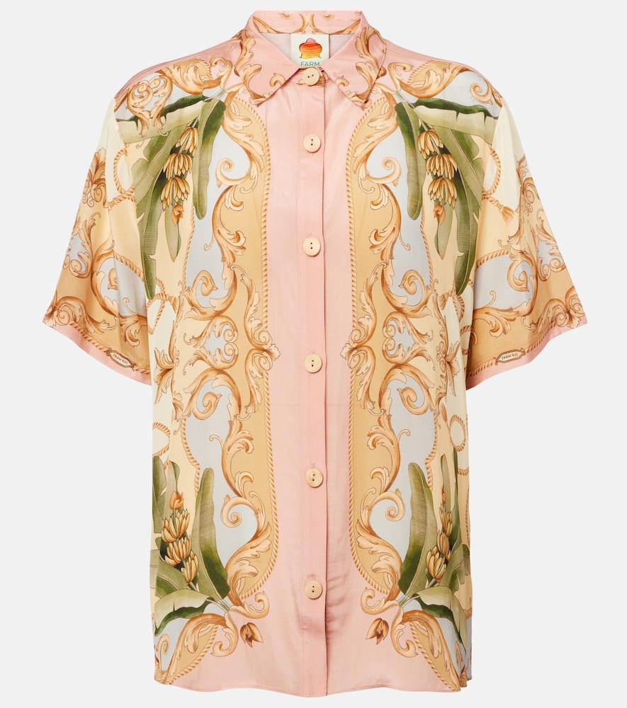 farm rio banana royalty kalendoscope printed shirt
