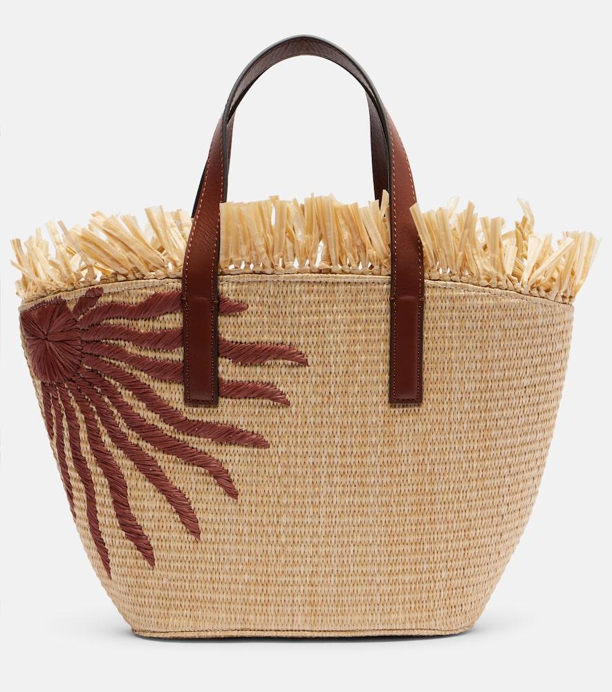 farm rio basket small fringed leather