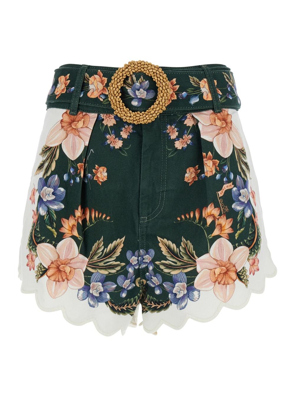farm rio berry garden twill shorts multicolor