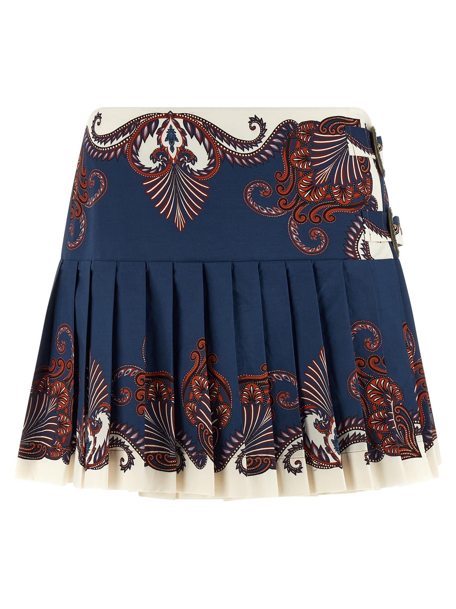 farm rio blue arabesque skirt