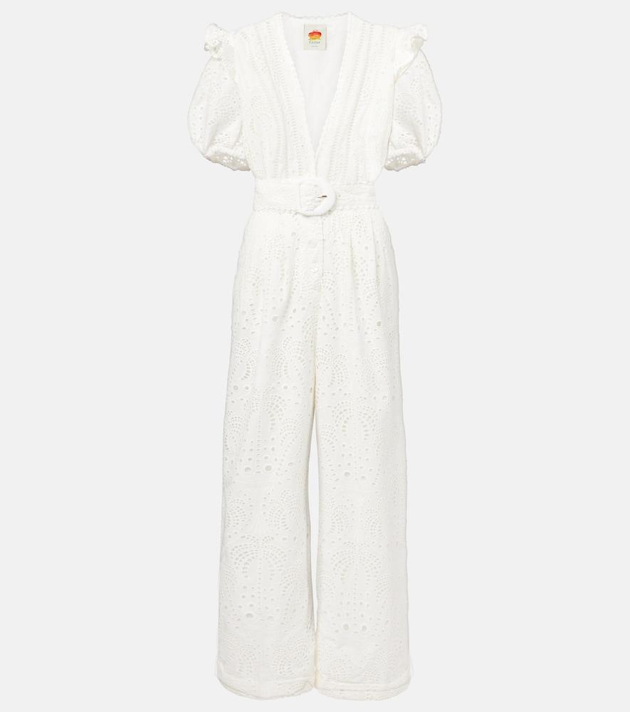 farm rio broderie anglaise cotton jumpsuit