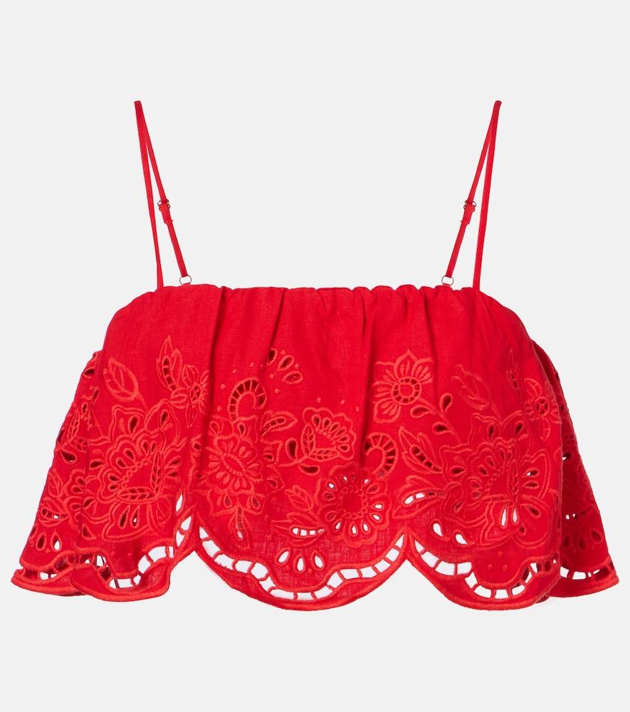 farm rio broderie anglaise linen