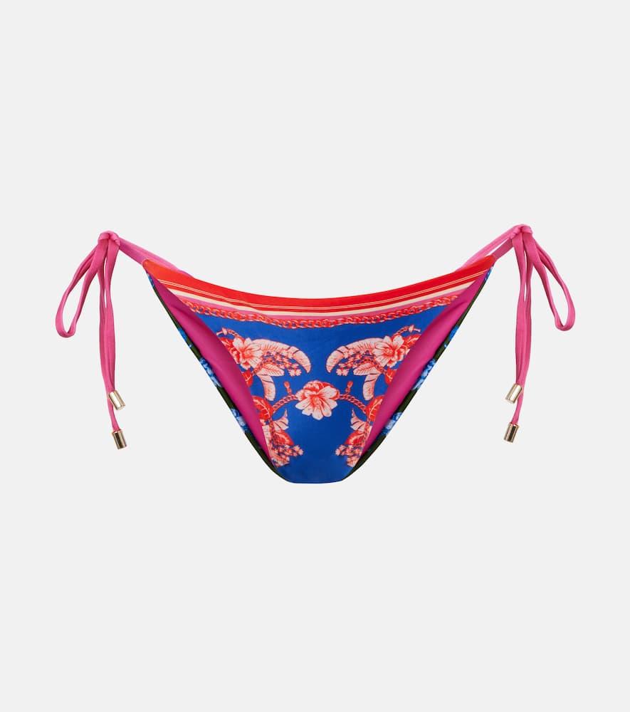 farm rio colorblocked floral bikini bottoms