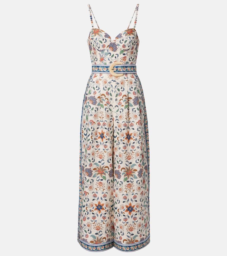 farm rio delhi floral linen jumpsuit