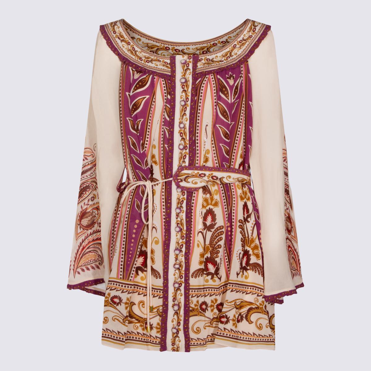 farm rio dresses delicate ainika sand _ viscose - women