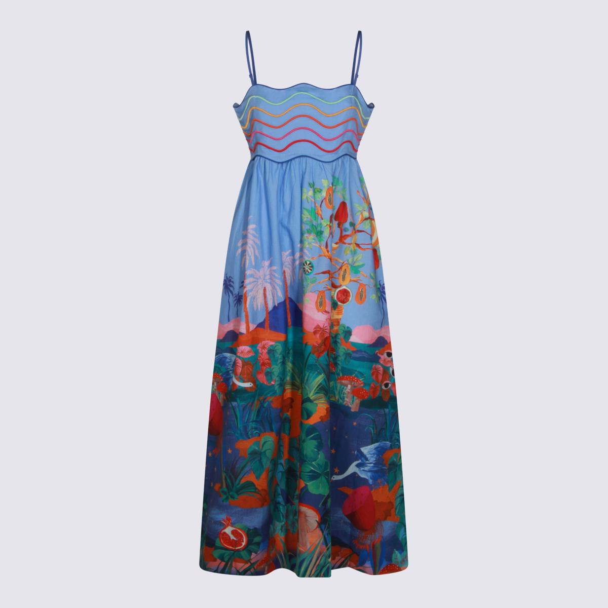 farm rio dresses dream landscape multicolor _100 % co - women