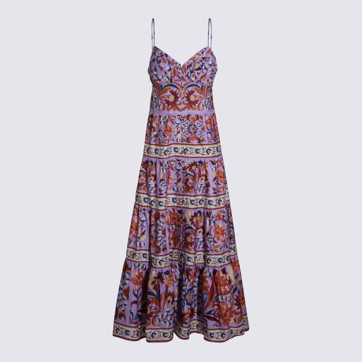 farm rio dresses flower tiles lilac _vi - women