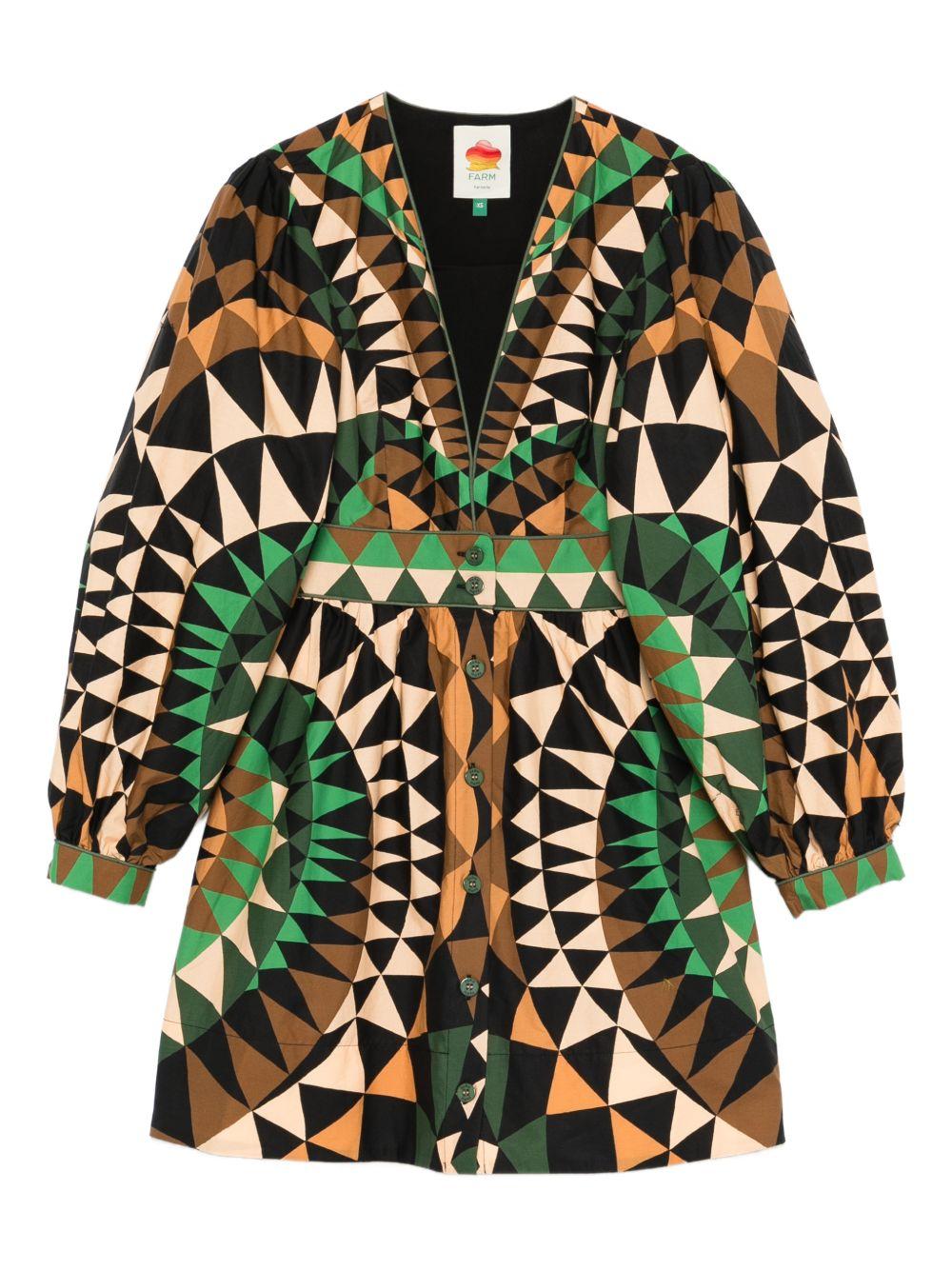 farm rio dresses multicolor (green, black, brown, beige, orange) - women