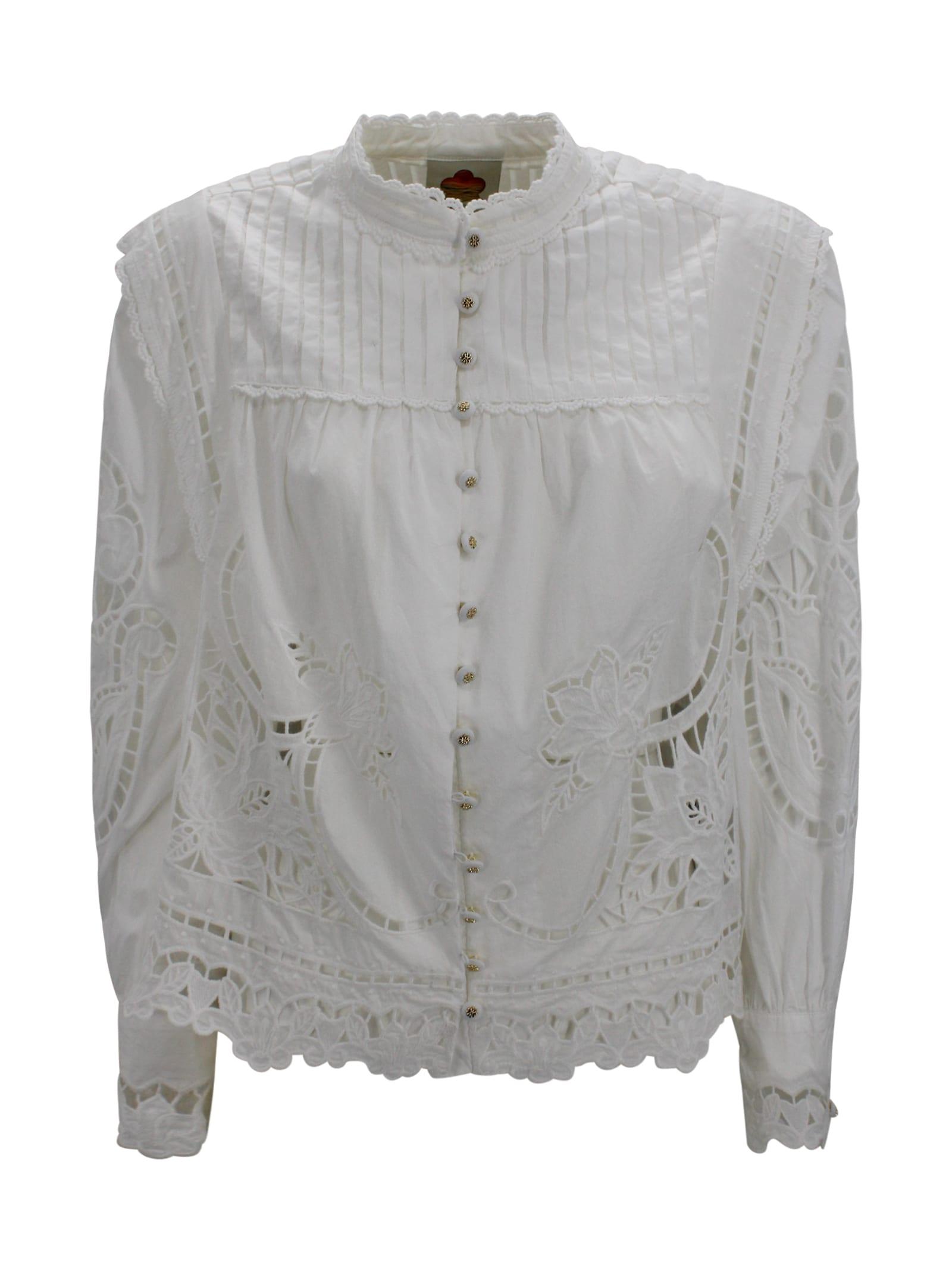farm rio embroidered floral top