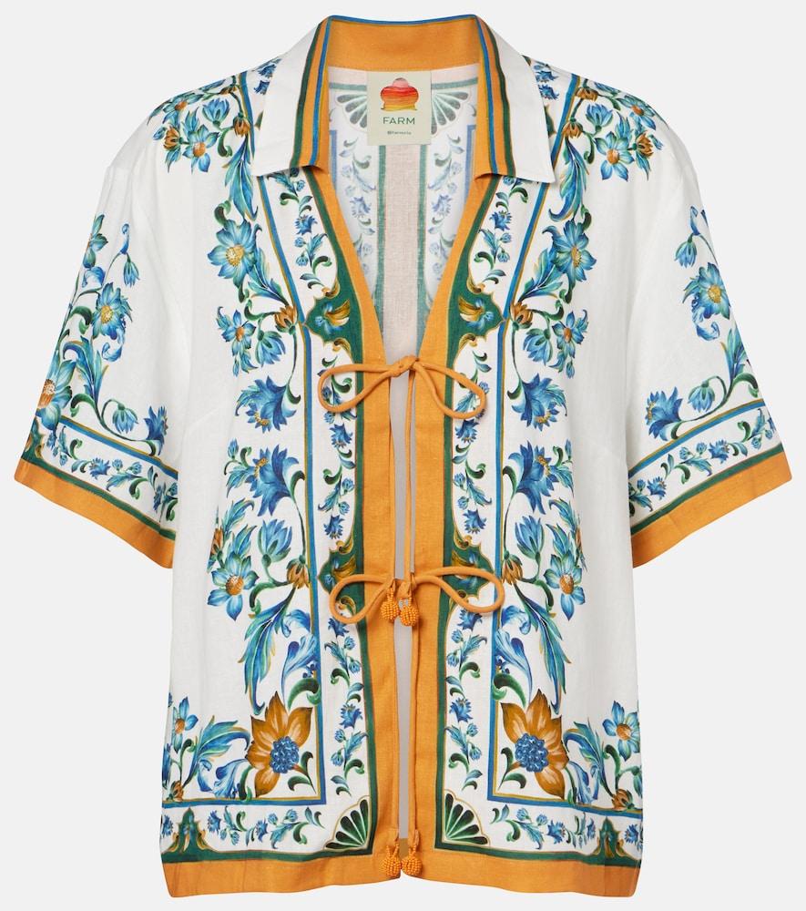 farm rio flora tile floral linen