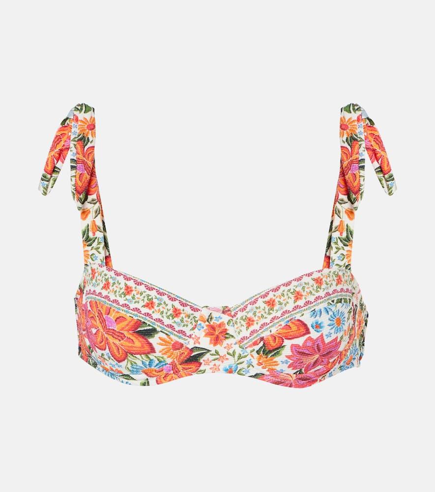 farm rio floral bikini top