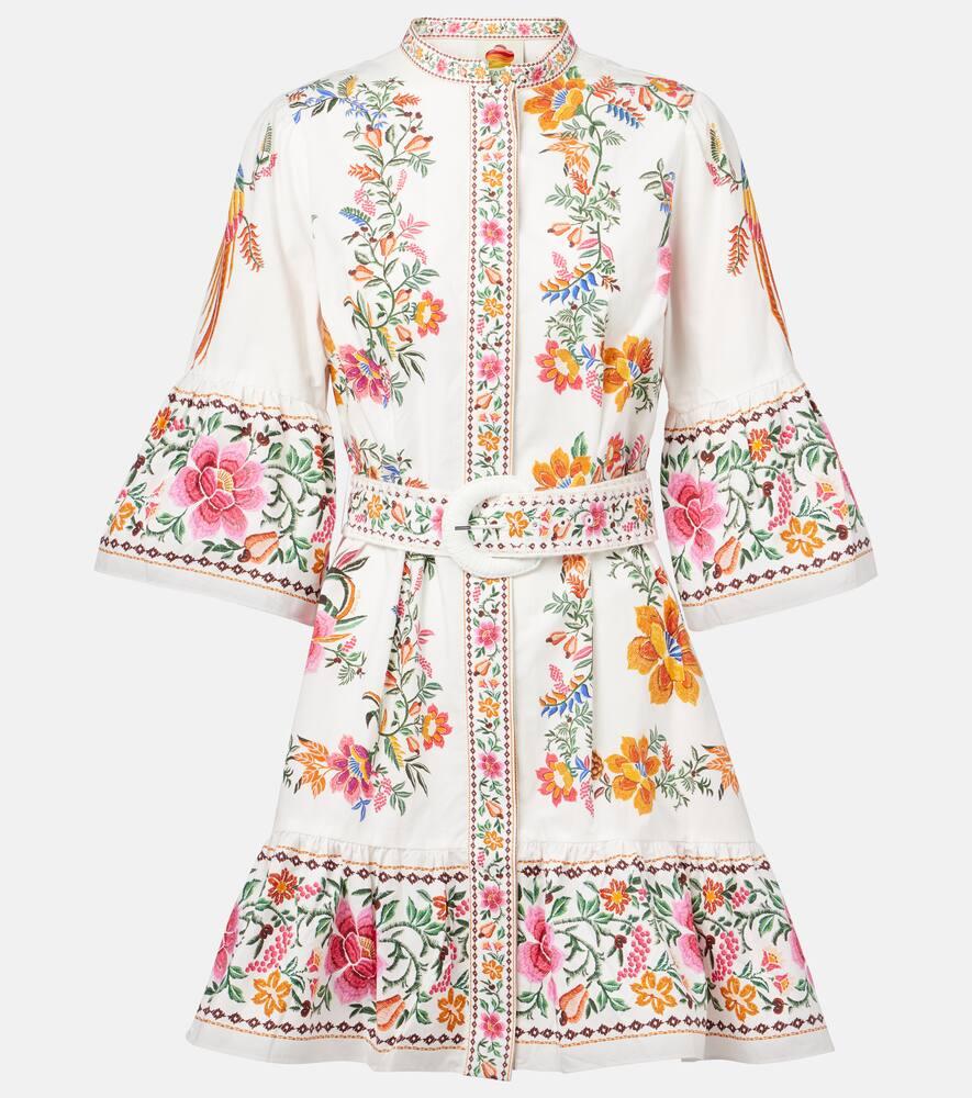 farm rio floral cotton minidress