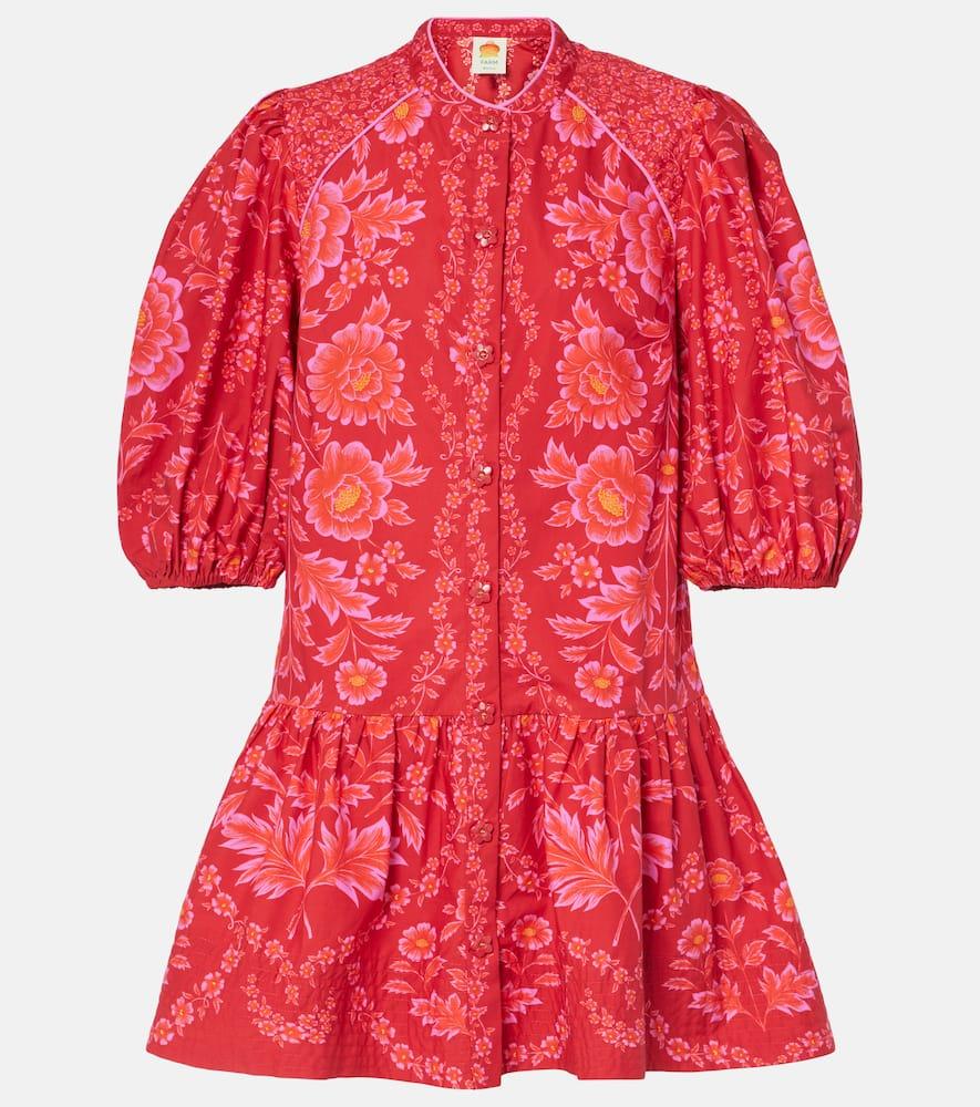 farm rio floral cotton minidress
