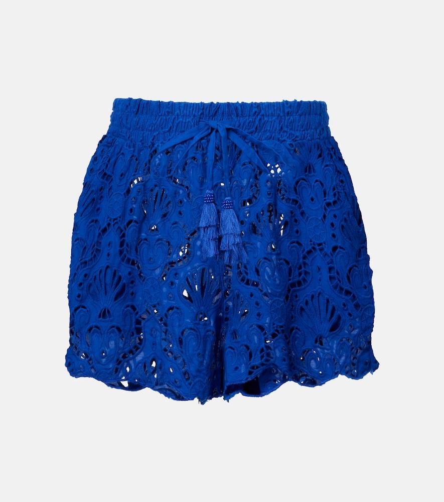farm rio floral lace cotton shorts