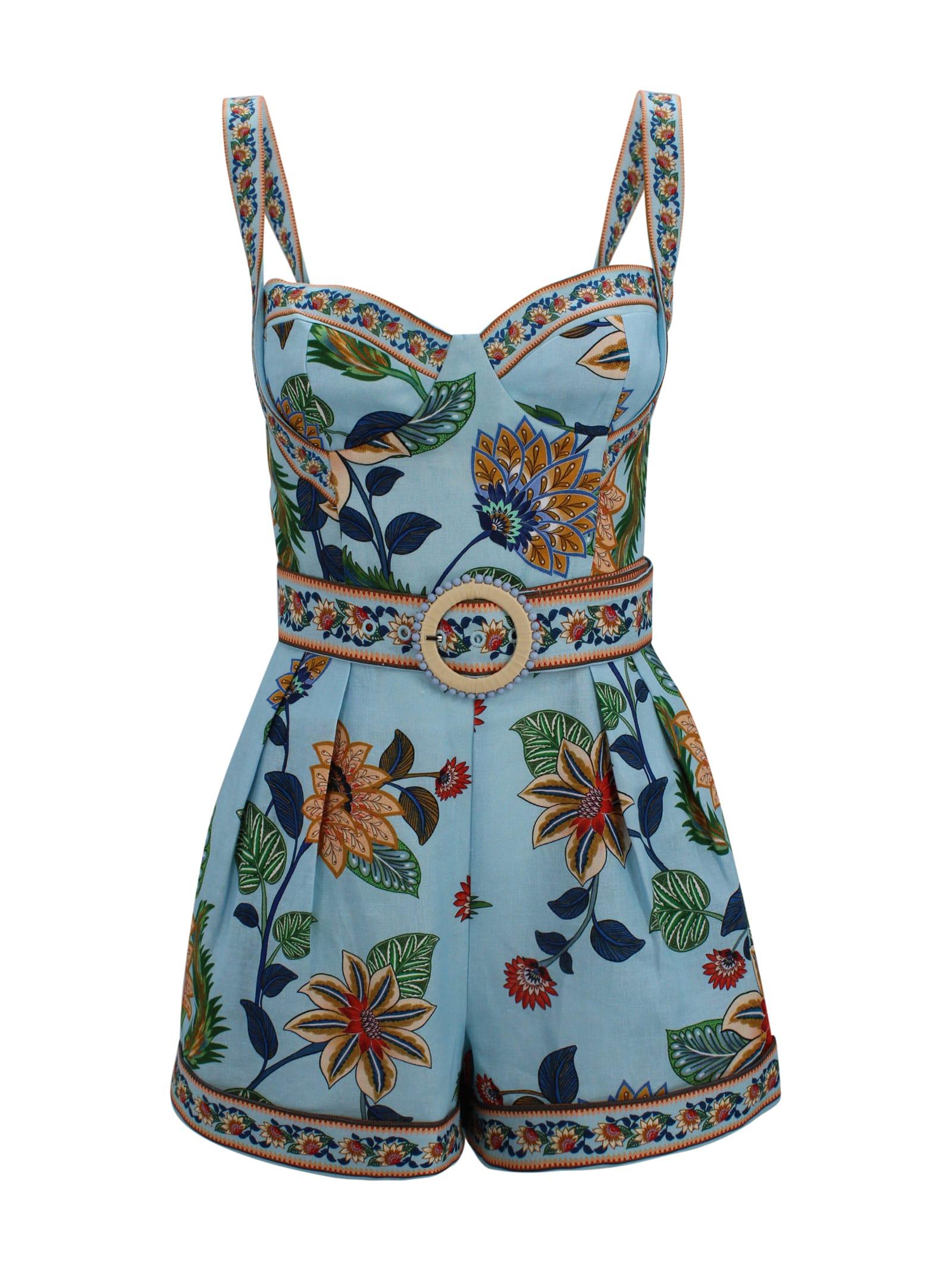 farm rio floral linen jumpsuit