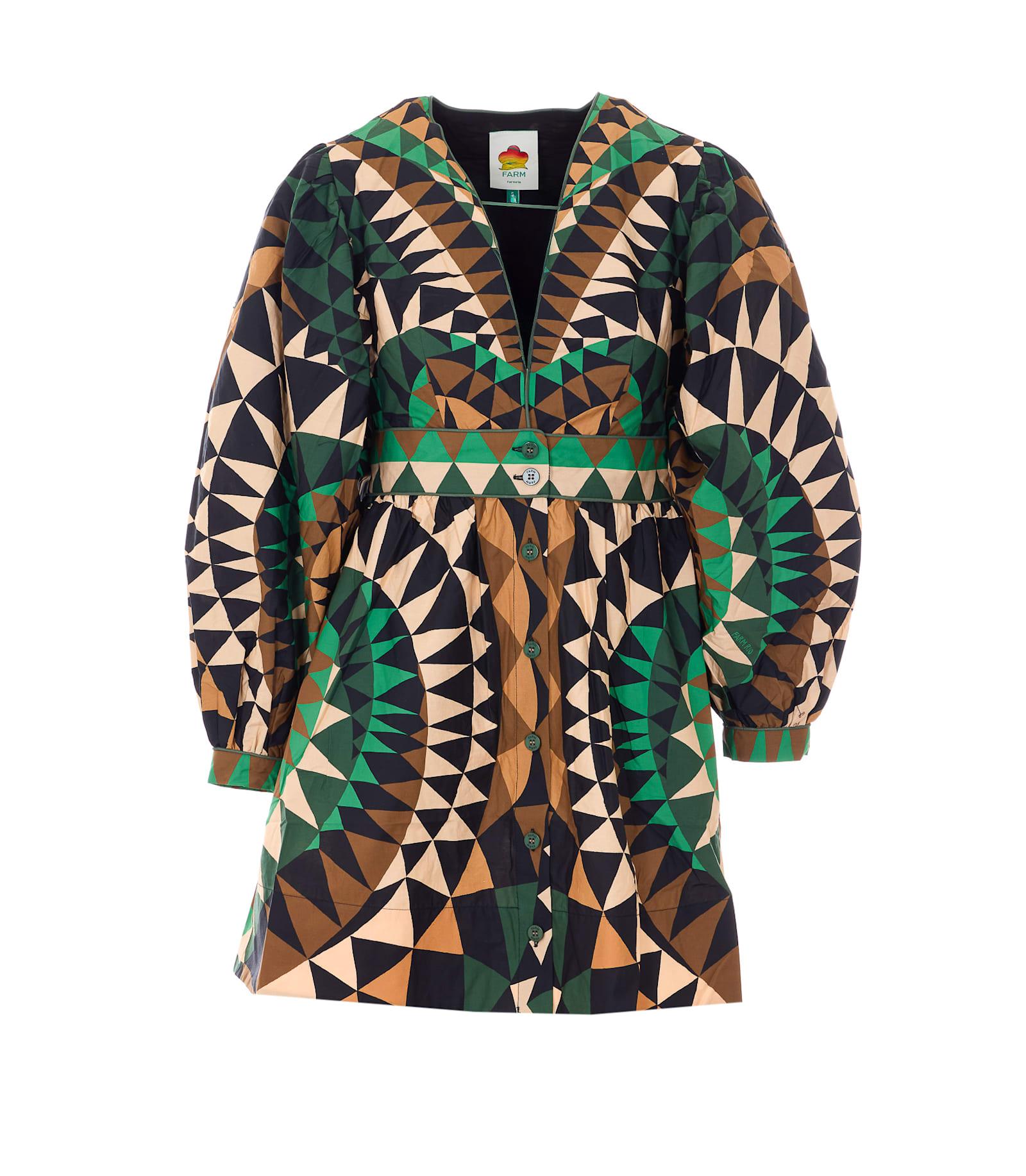 farm rio heart deco mini dress