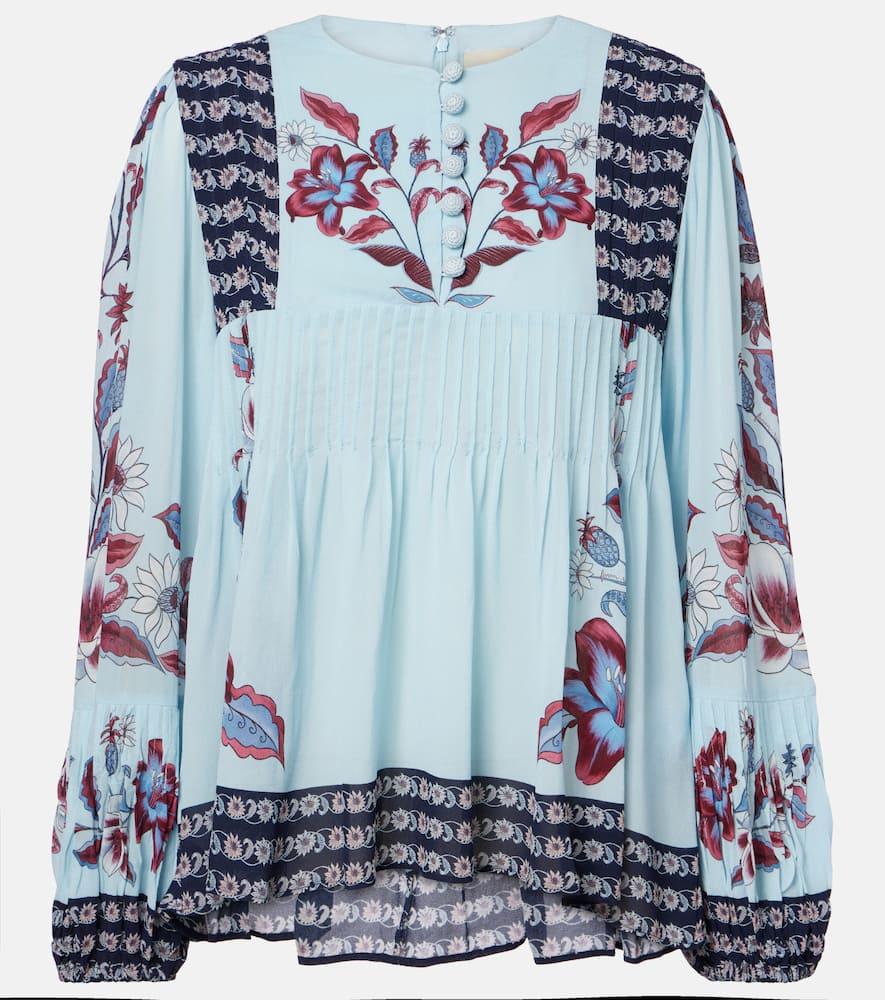 farm rio marcelle pleated blouse