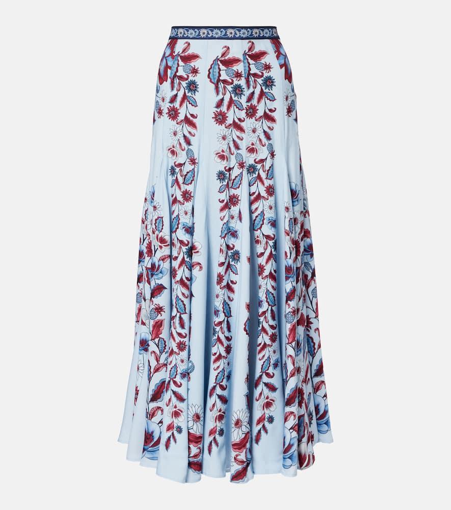 farm rio marcelle pleated maxi skirt