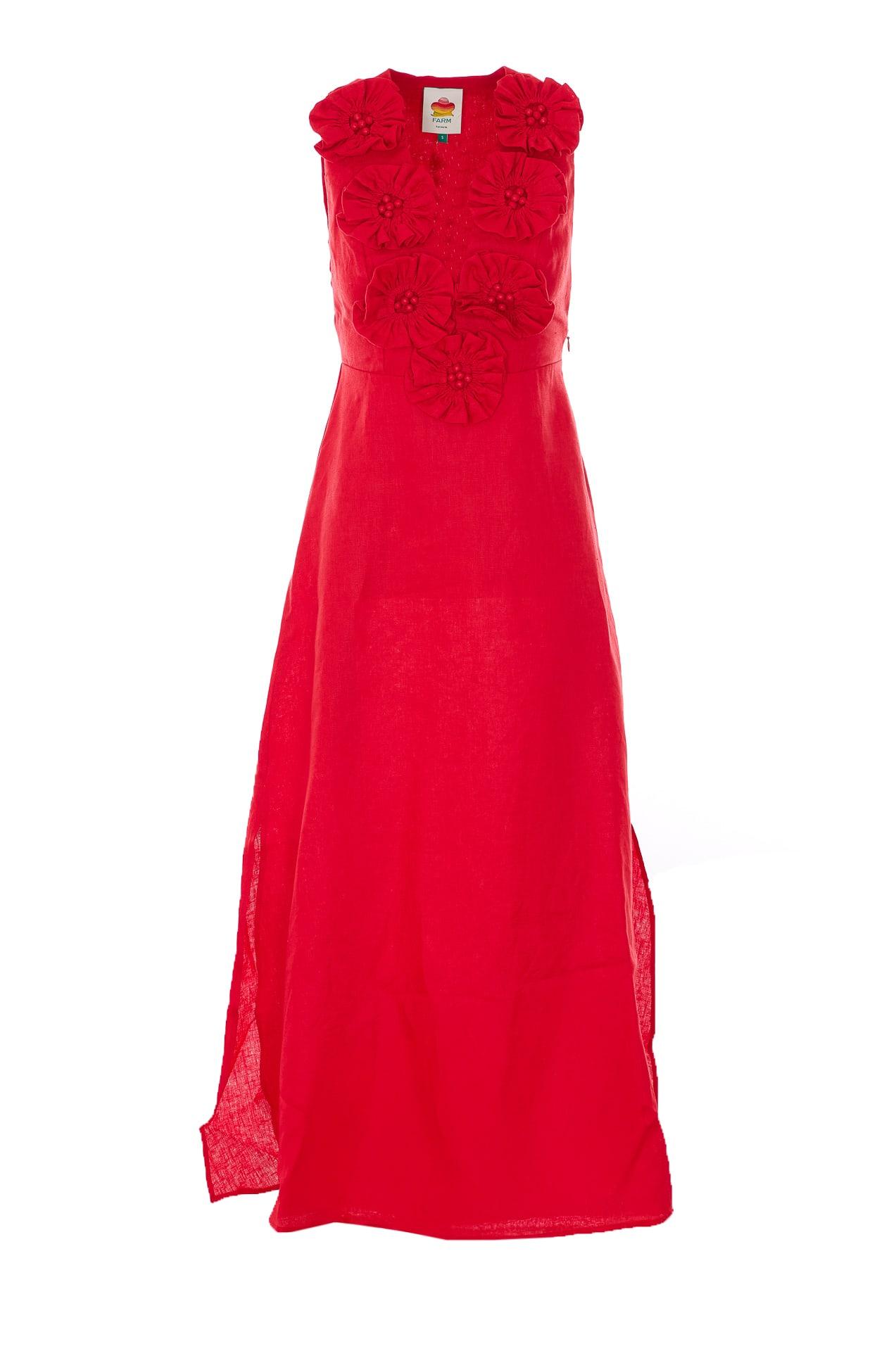 farm rio midi sleeveless dress