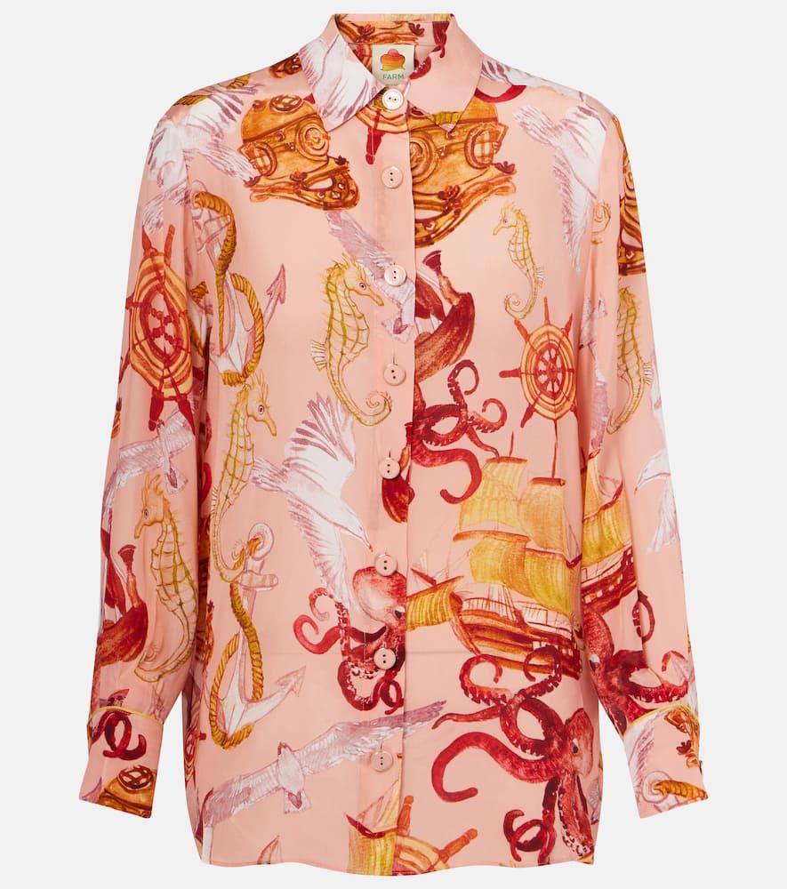 farm rio nautical wonder printed shirt