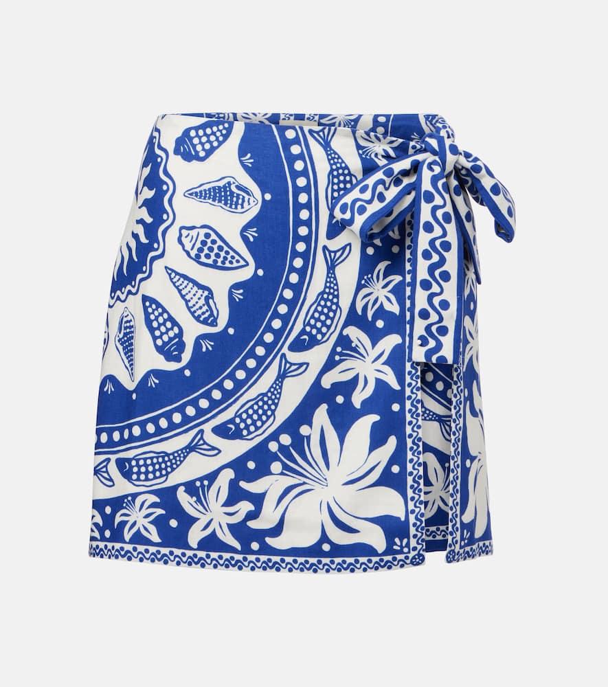 farm rio ocean scarf linen