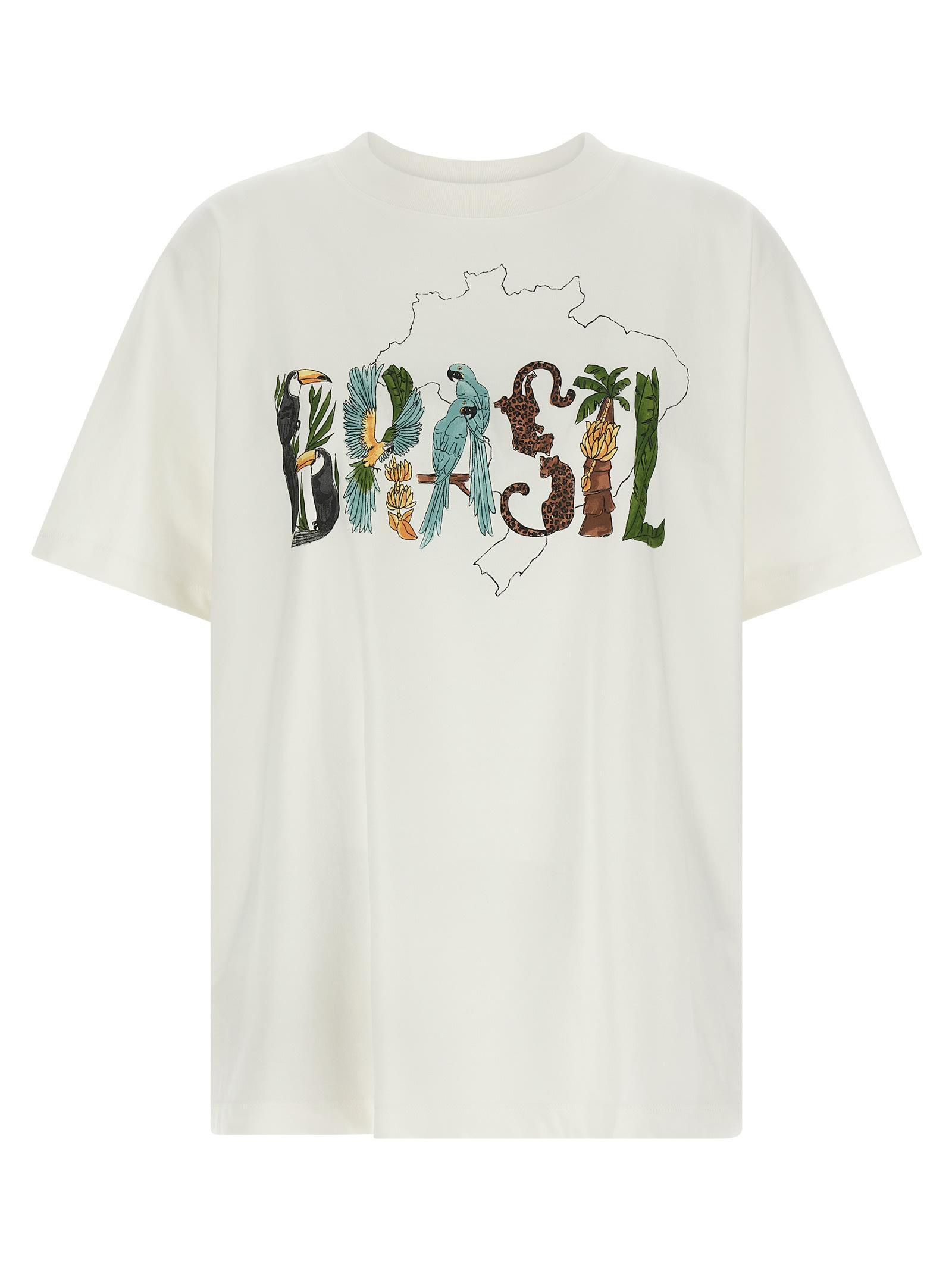 farm rio off-white brasil t-shirt