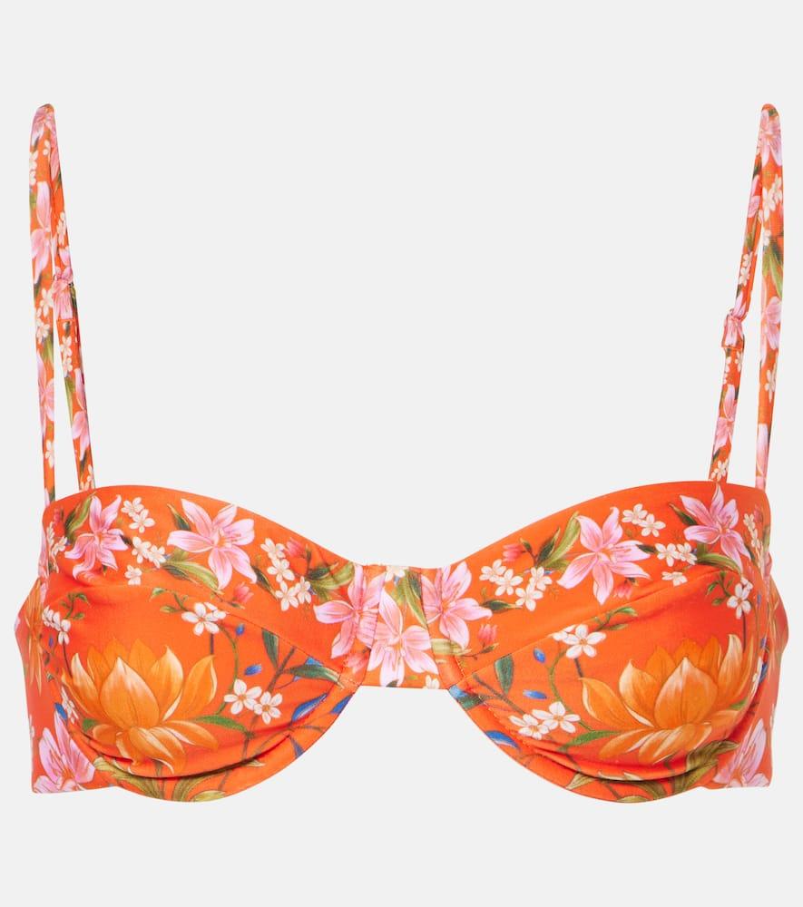 farm rio printed bikini top