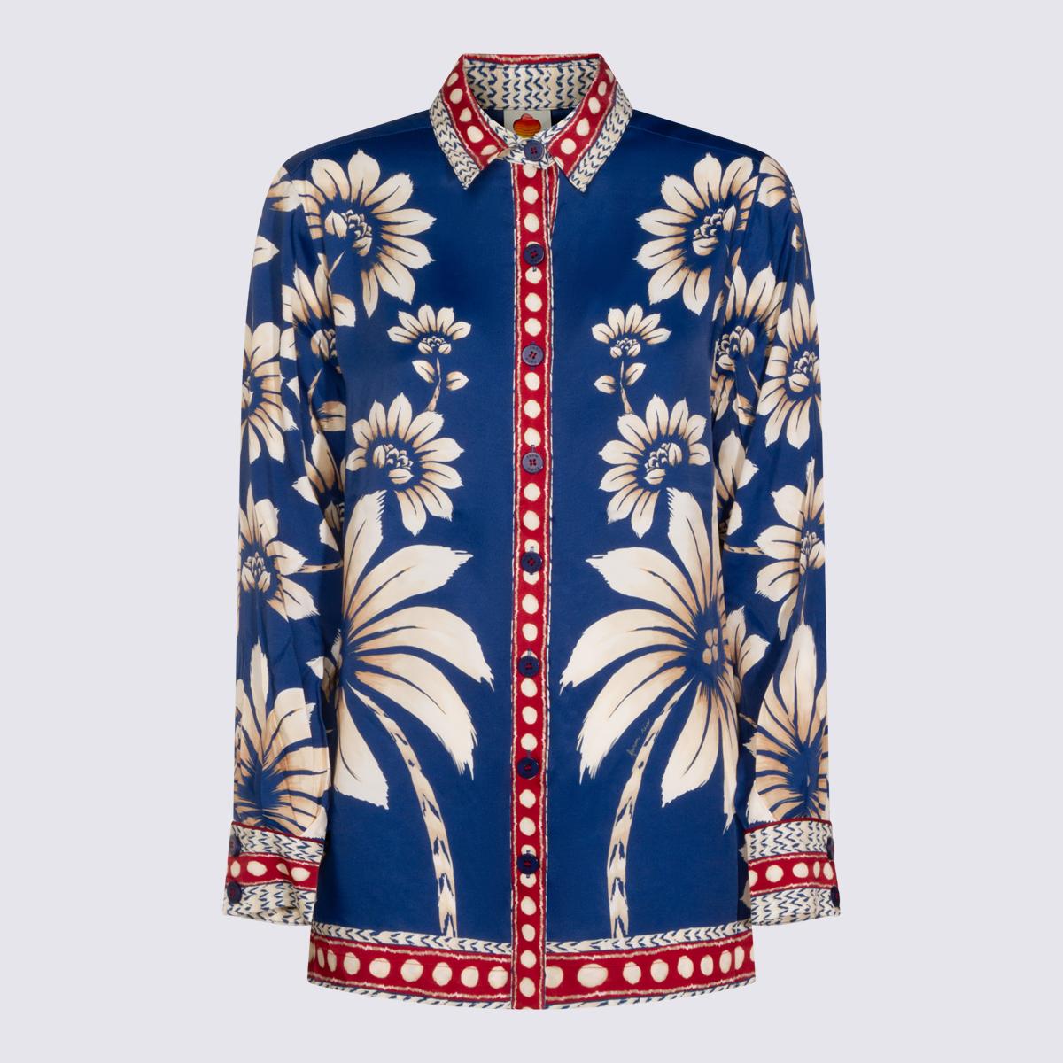 farm rio shirts luna blue _vi - women