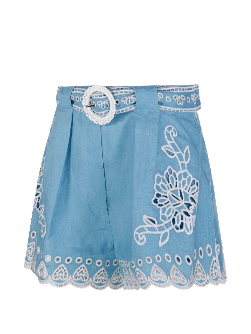 farm rio shorts blue - women