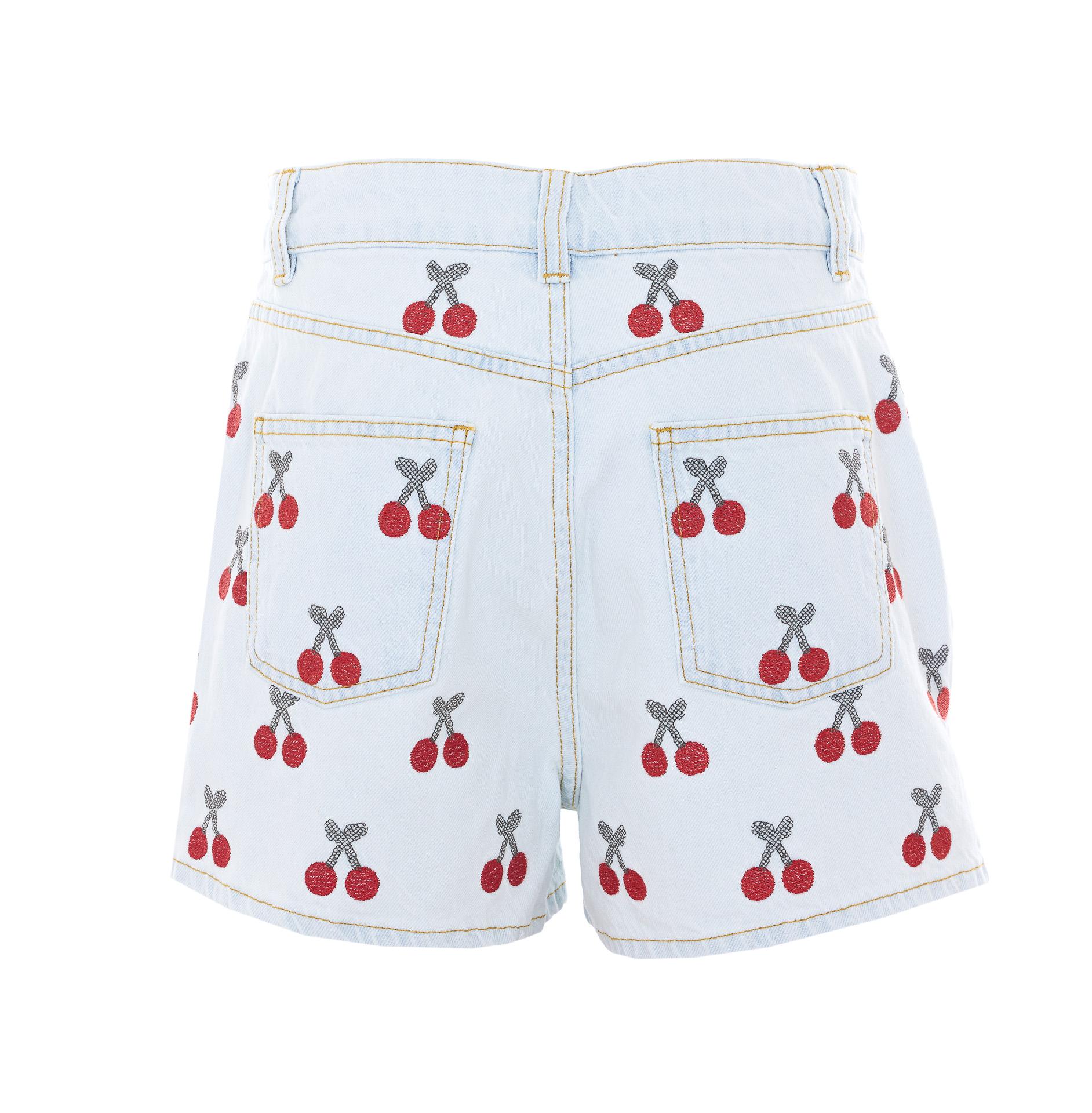 farm rio shorts blue cotton - women