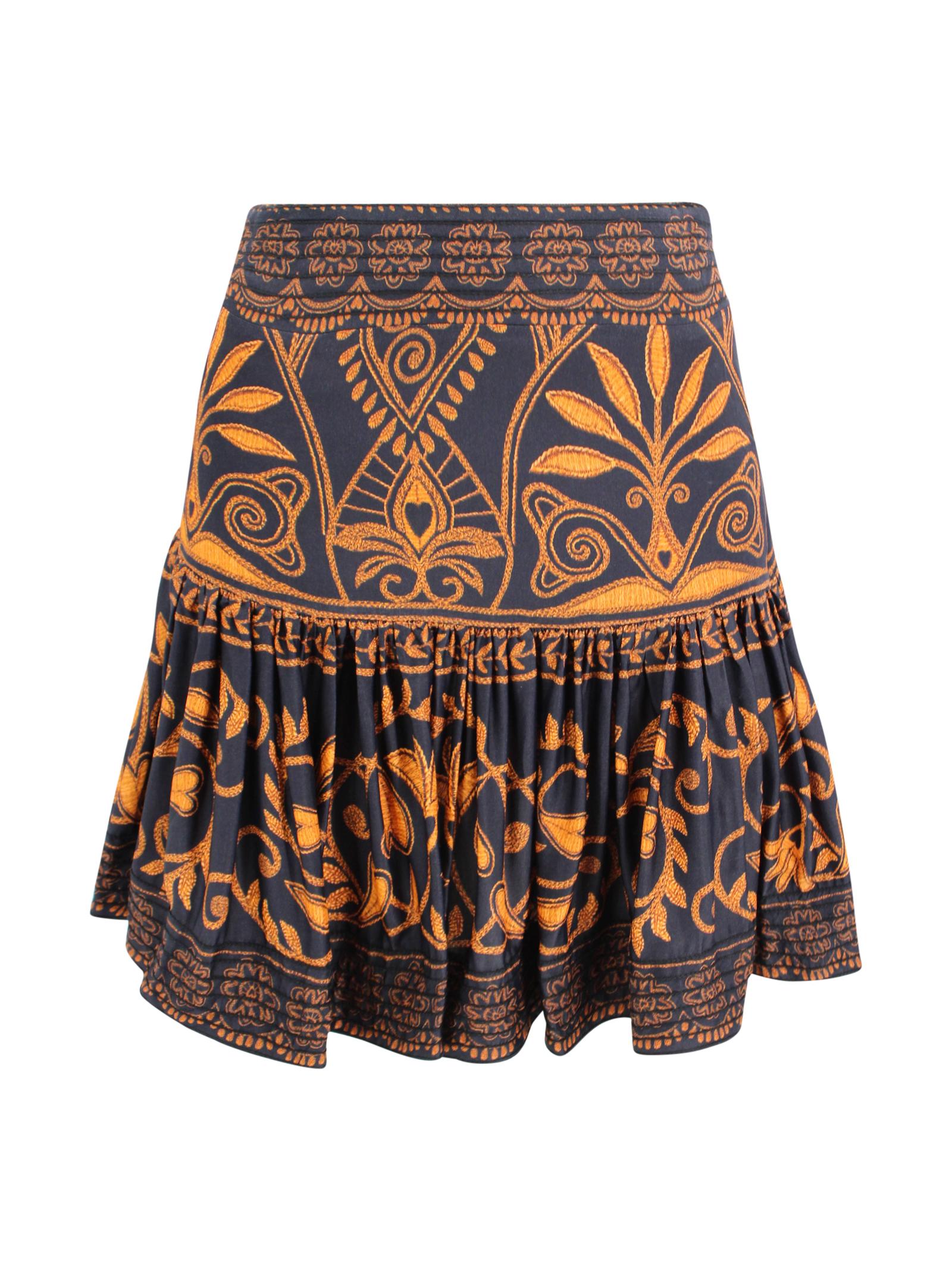 farm rio skirts black viscose - women