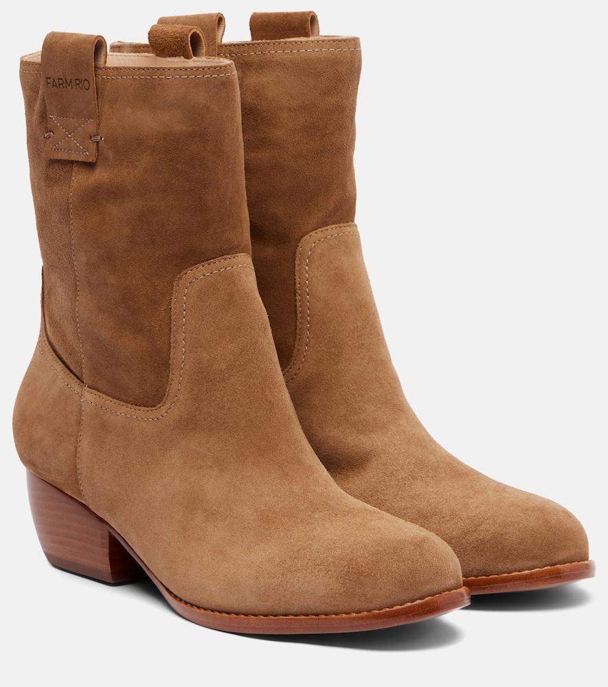 farm rio suede ankle boots
