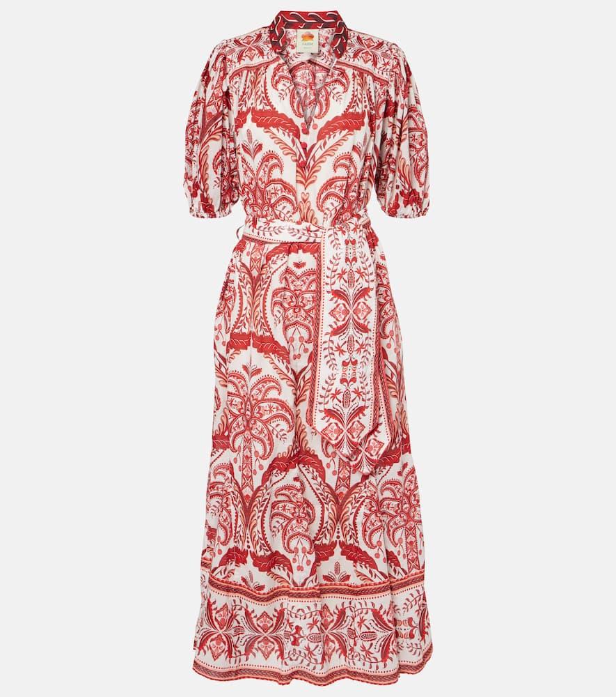 farm rio tropical cameo paisley cotton maxi dress