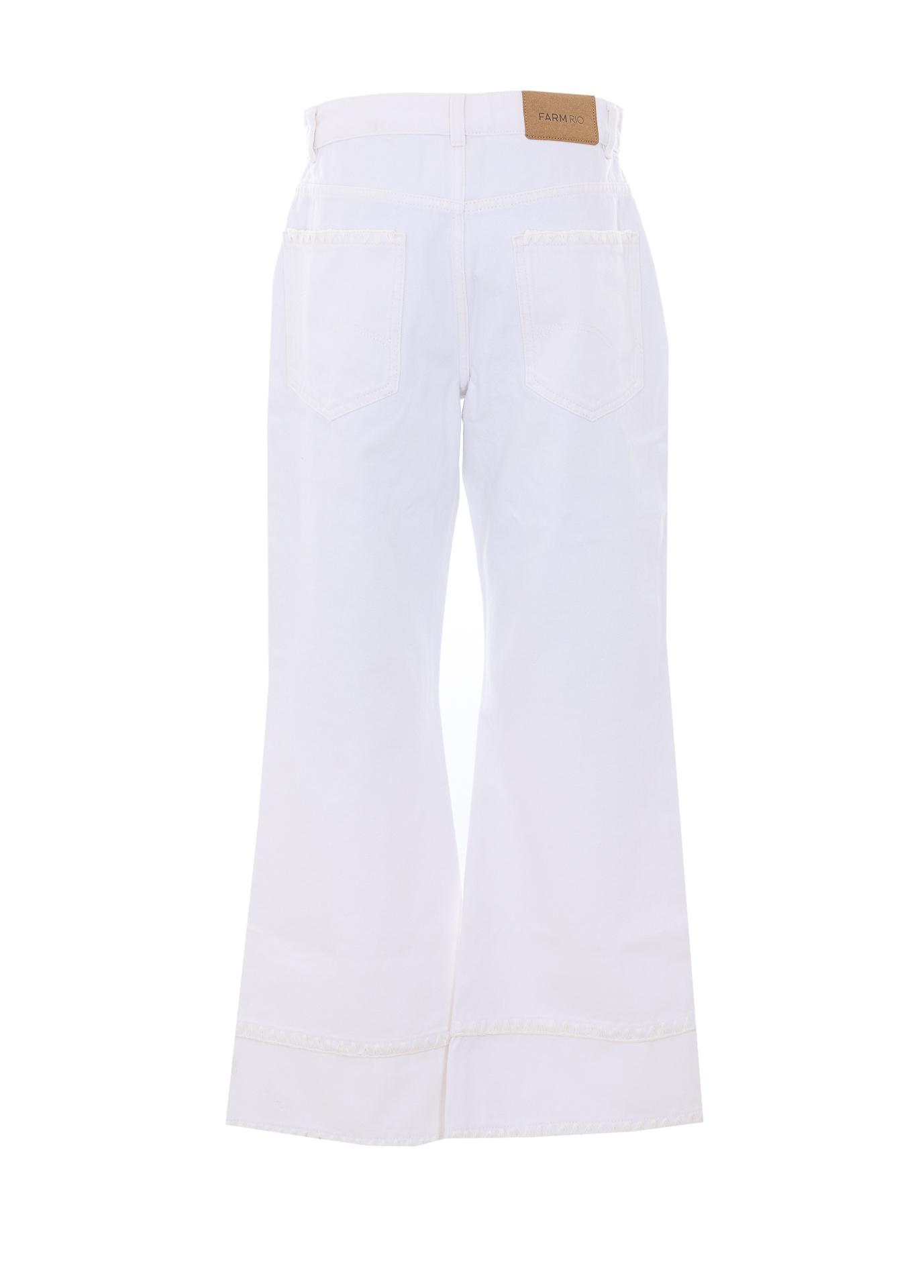 farm rio trousers denim cotton - women