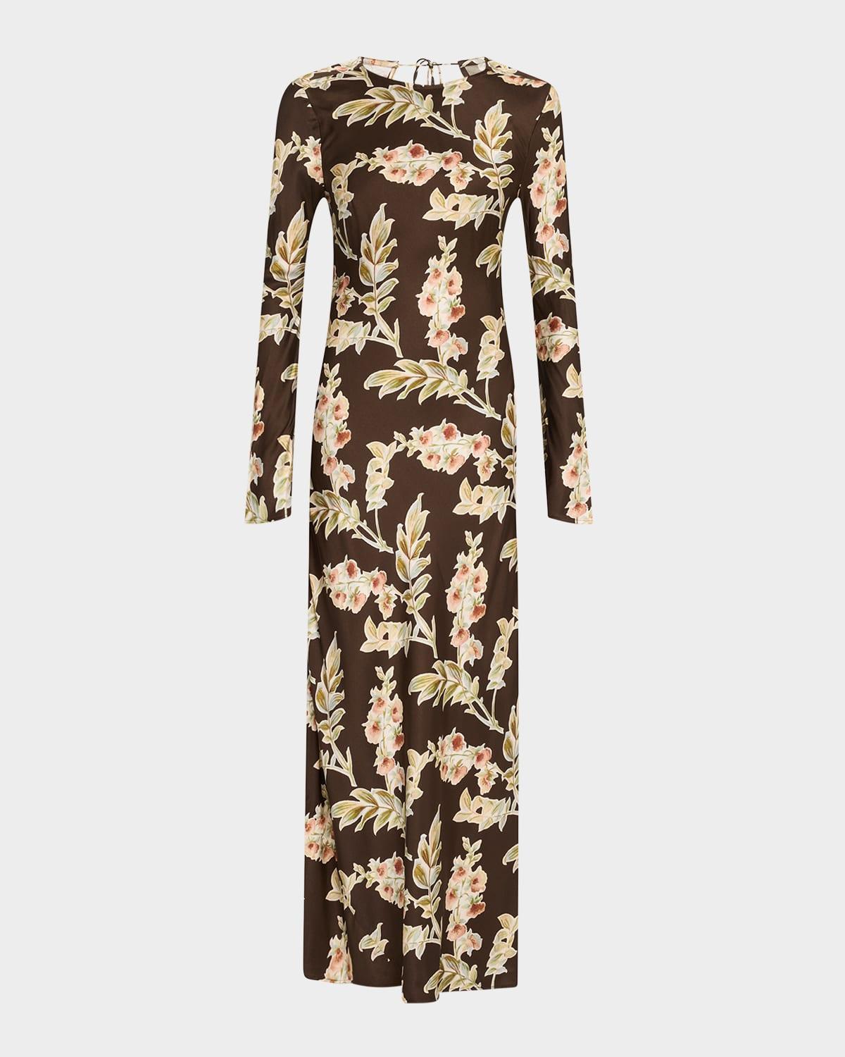 faroe bias-cut maxi dress