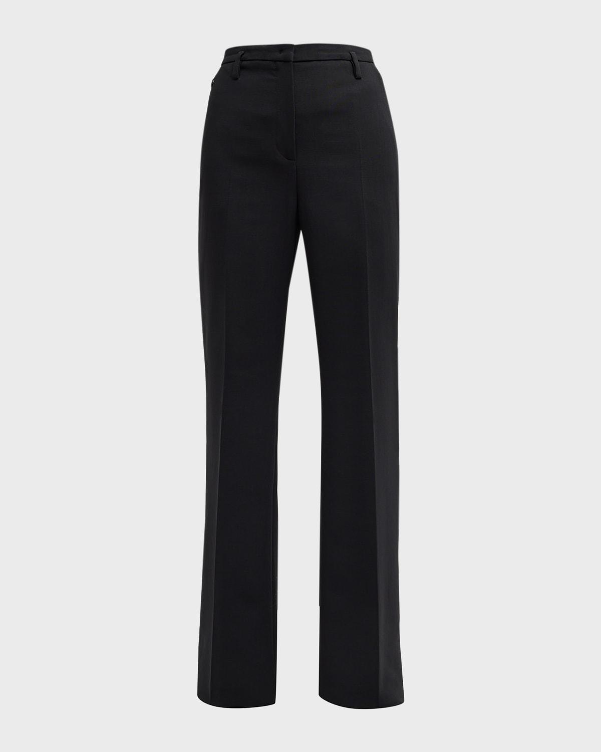 farrah boot-cut mid-rise wool pants