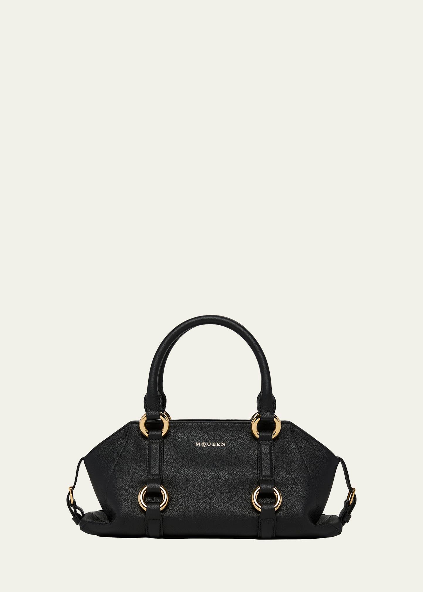farringdon small elongated calf leather shoulder bag